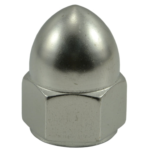 1/2"-13 Polished 18-8 Stainless Steel Coarse Thread Acorn Cap Nuts