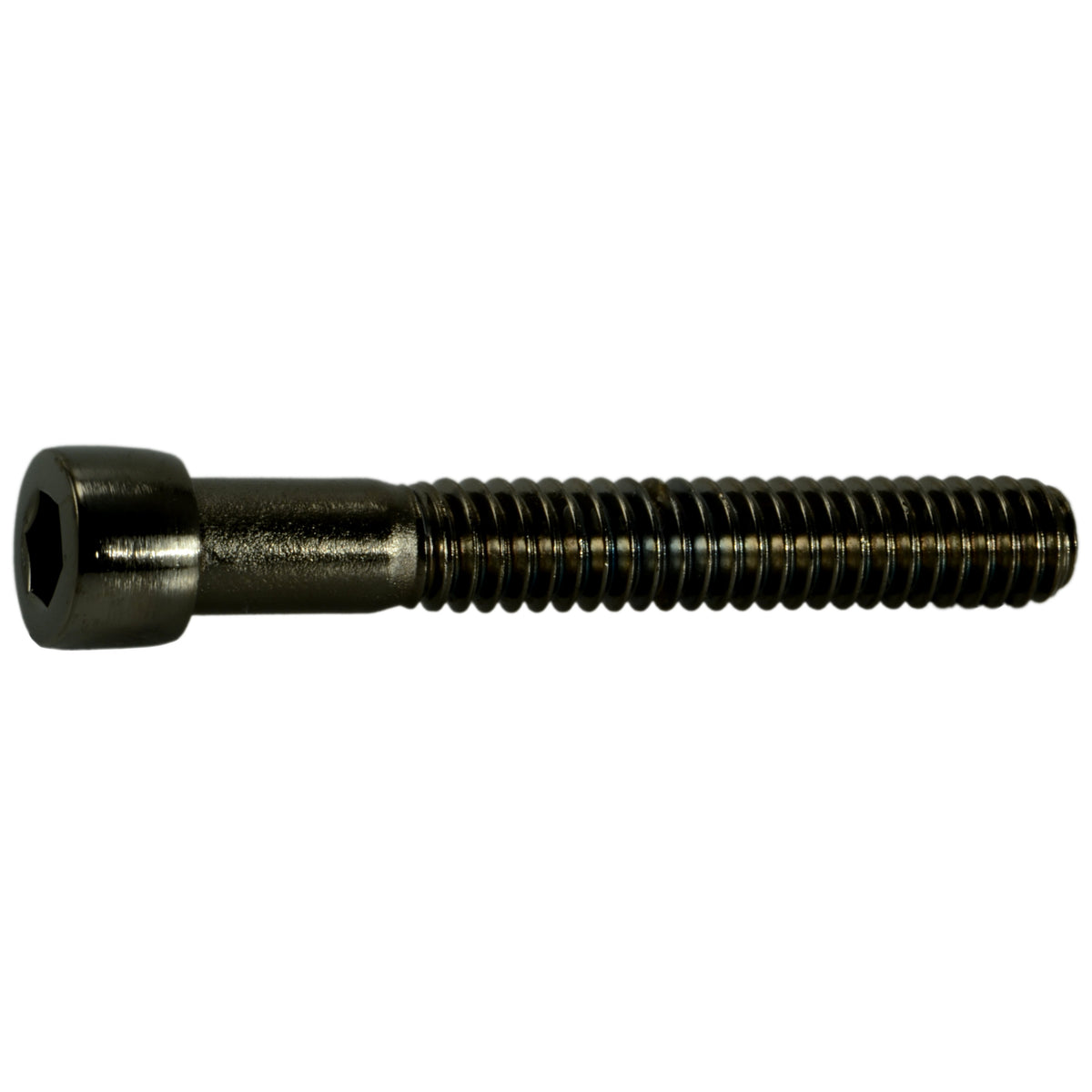 1/4"-20 x 1-3/4" Black Chrome Plated Steel Coarse Thread Smooth Socket Cap Screws