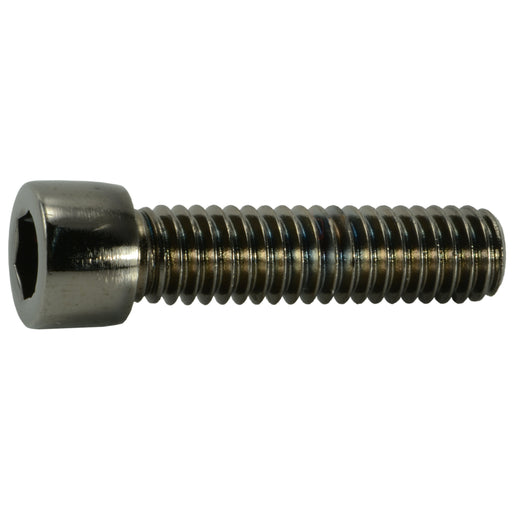 5/16"-18 x 1-1/4" Black Chrome Plated Steel Coarse Thread Smooth Socket Cap Screws