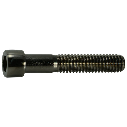 5/16"-18 x 1-3/4" Black Chrome Plated Steel Coarse Thread Smooth Socket Cap Screws