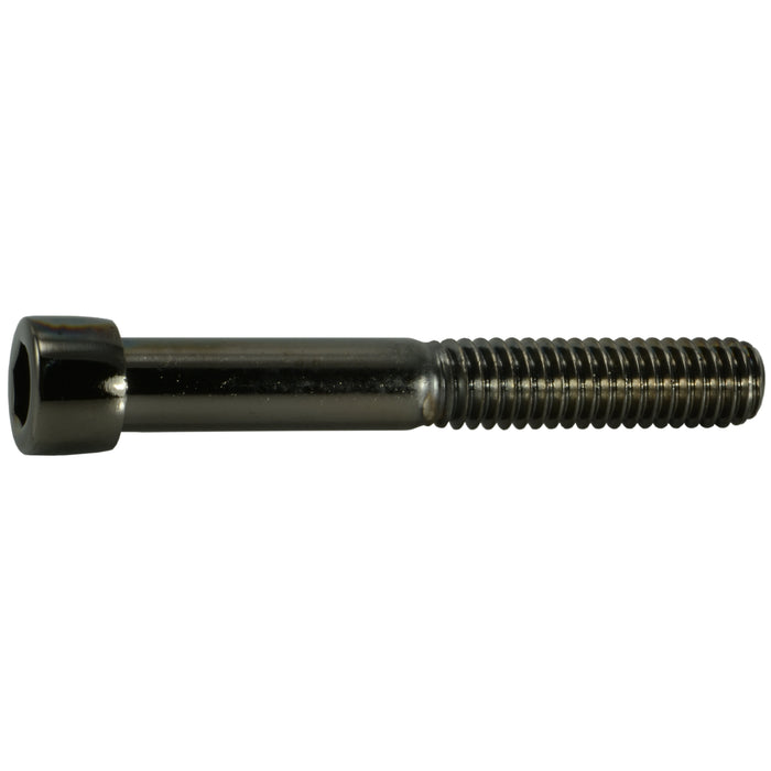 5/16"-18 x 2-1/4" Black Chrome Plated Steel Coarse Thread Smooth Socket Cap Screws