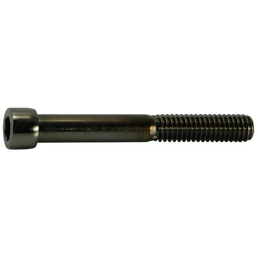 5/16"-18 x 2-1/2" Black Chrome Plated Steel Coarse Thread Smooth Socket Cap Screws