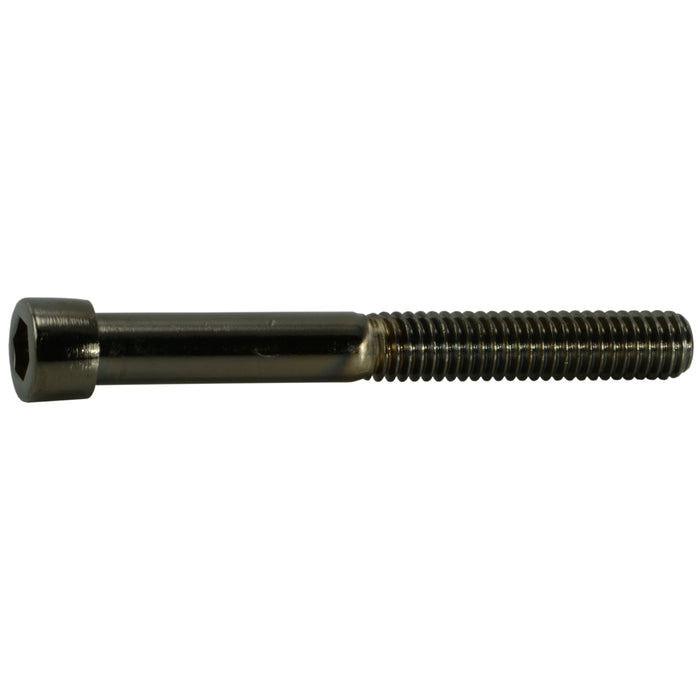 5/16"-18 x 2-3/4" Black Chrome Plated Steel Coarse Thread Smooth Socket Cap Screws