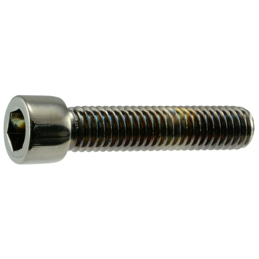3/8"-16 x 1-3/4" Black Chrome Plated Steel Coarse Thread Smooth Socket Cap Screws