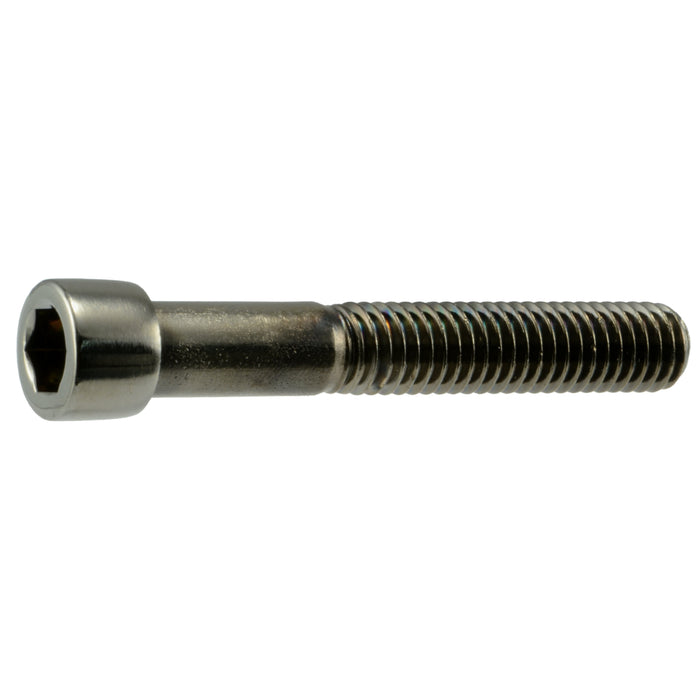3/8"-16 x 2-1/2" Black Chrome Plated Steel Coarse Thread Smooth Socket Cap Screws