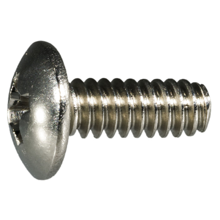 #6-32 x 3/8" 18-8 Stainless Steel Coarse Thread Phillips Truss Head Machine Screws