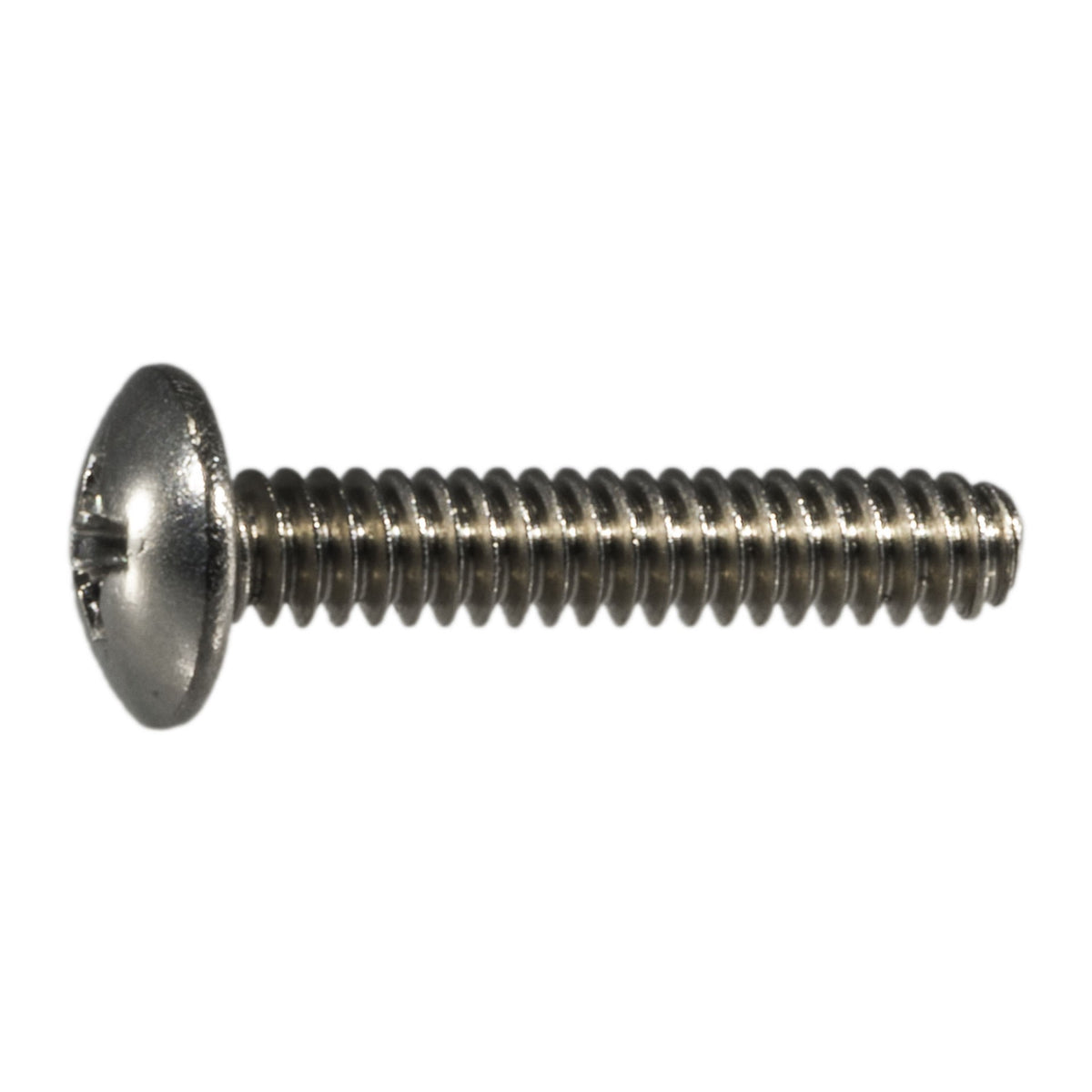#6-32 x 3/4" 18-8 Stainless Steel Coarse Thread Phillips Truss Head Machine Screws