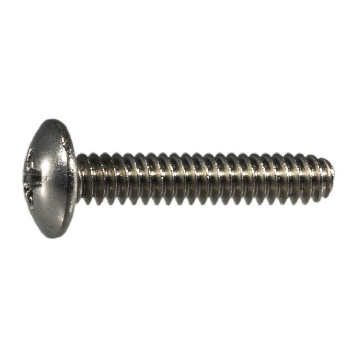 #6-32 x 3/4" 18-8 Stainless Steel Coarse Thread Phillips Truss Head Machine Screws