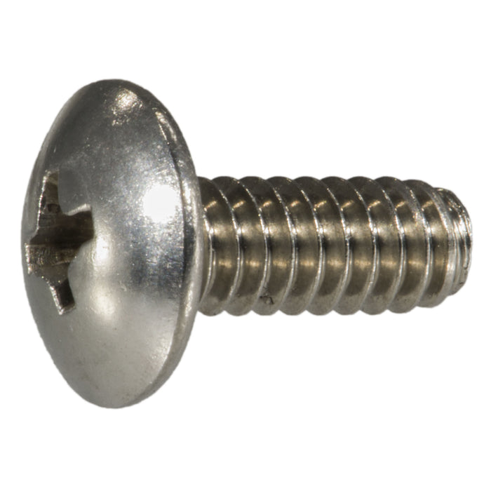 #10-24 x 1/2" 18-8 Stainless Steel Coarse Thread Phillips Truss Head Machine Screws