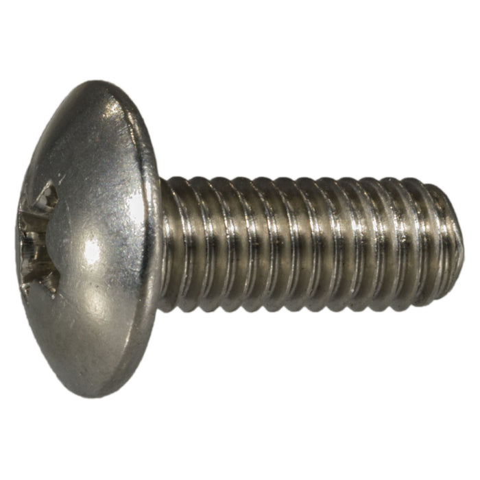 #10-32 x 1/2" 18-8 Stainless Steel Fine Thread Phillips Truss Head Machine Screws