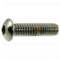 1/4"-20 x 1" Black Chrome Button Head Socket Cap Screws