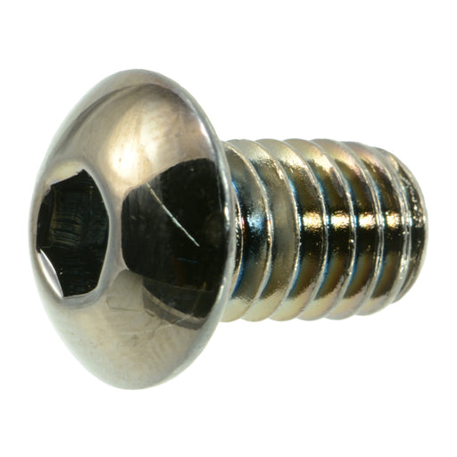 5/16"-18 x 1/2" Black Chrome Plated Steel Coarse Thread Button Head Socket Cap Screws