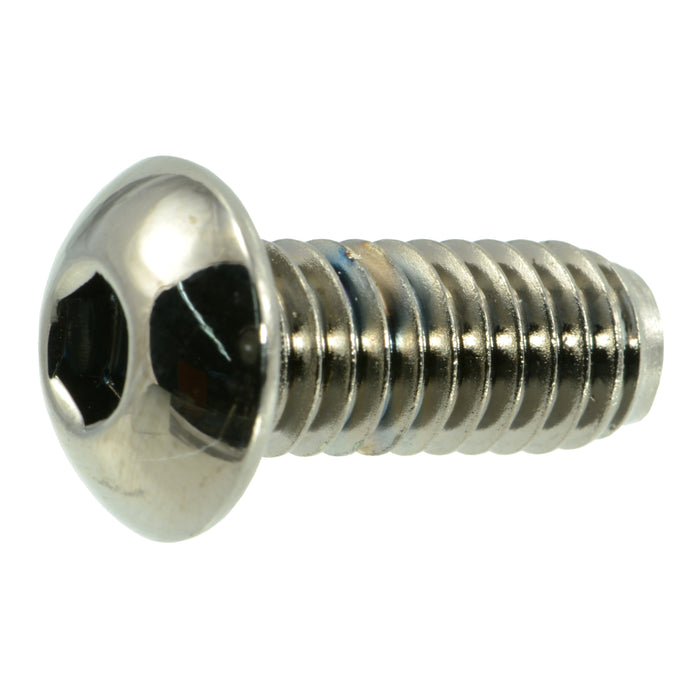 5/16"-18 x 3/4" Black Chrome Plated Steel Coarse Thread Button Head Socket Cap Screws