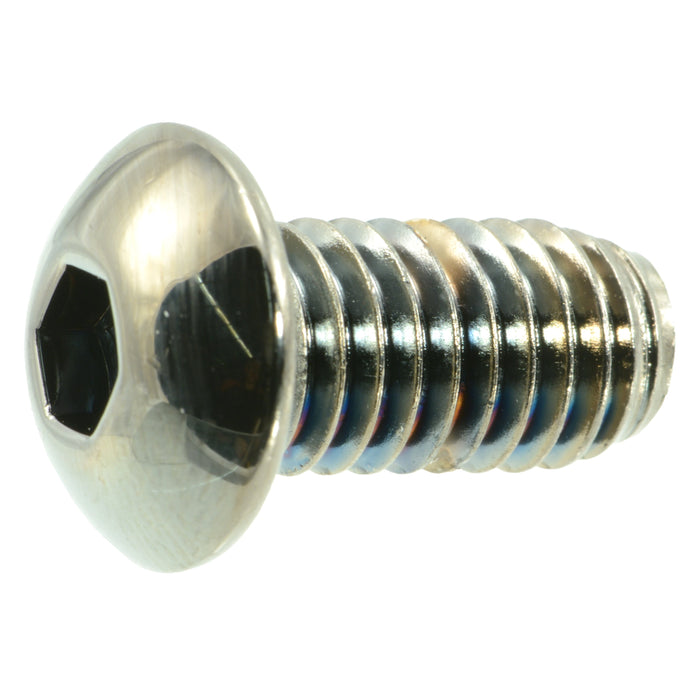 3/8"-16 x 3/4" Black Chrome Plated Steel Coarse Thread Button Head Socket Cap Screws