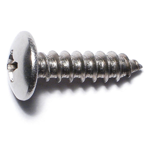 #14 x 1" 18-8 Stainless Steel Phillips Truss Head Sheet Metal Screws