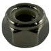 5/16"-24 Black Chrome Plated Steel Fine Thread Nylon Insert Lock Nuts
