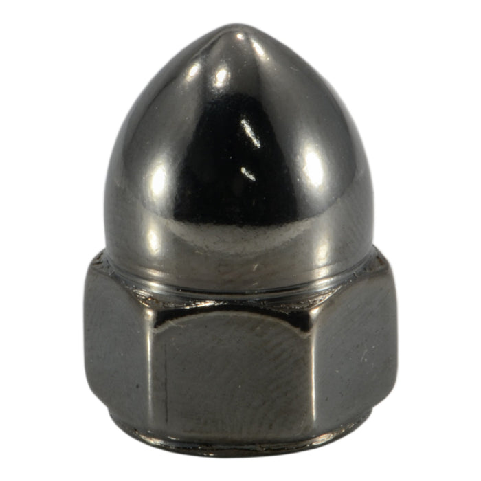 7/16"-14 Black Chrome Plated Steel Coarse Thread Acorn Nuts