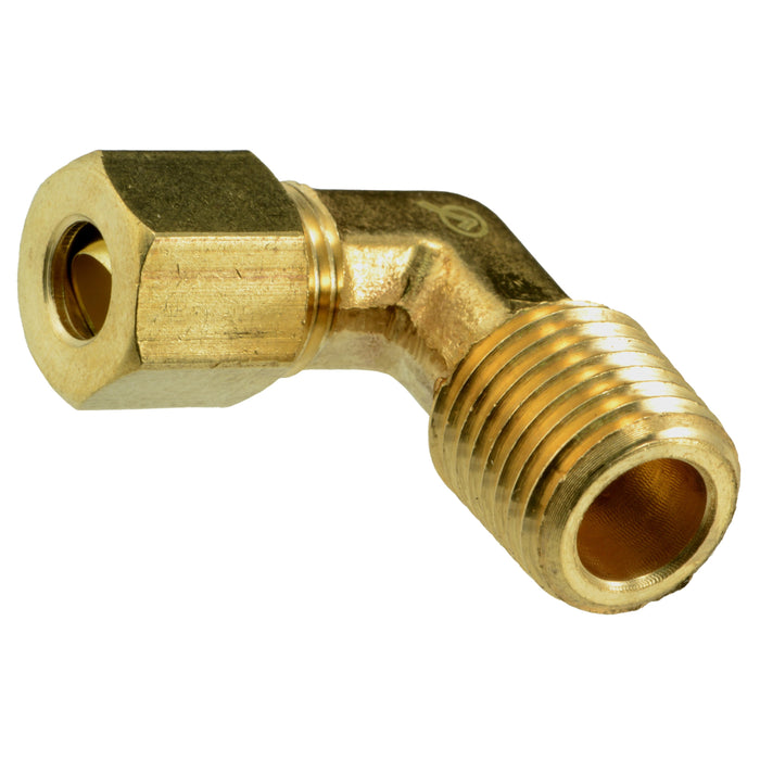 1/4" OD x 1/4MIP Brass Compression Pipe Elbows