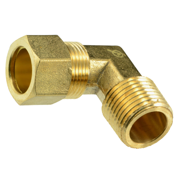 5/8" OD x 1/2MIP Brass Compression Pipe Elbows