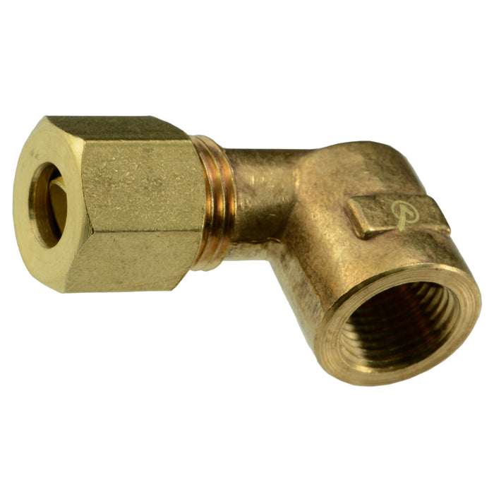 1/4" OD x 1/8FIP Brass Compression Pipe Elbows