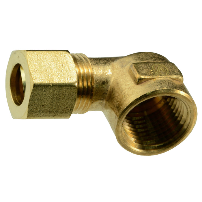 3/8" OD x 3/8FIP Brass Compression Pipe Elbows