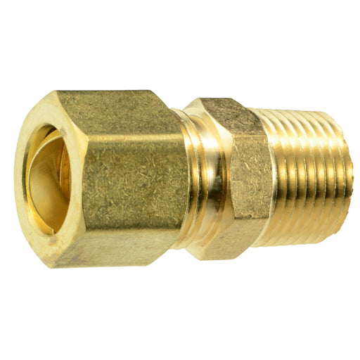 1/2" OD x 3/8MIP Brass Compression Pipe Connectors