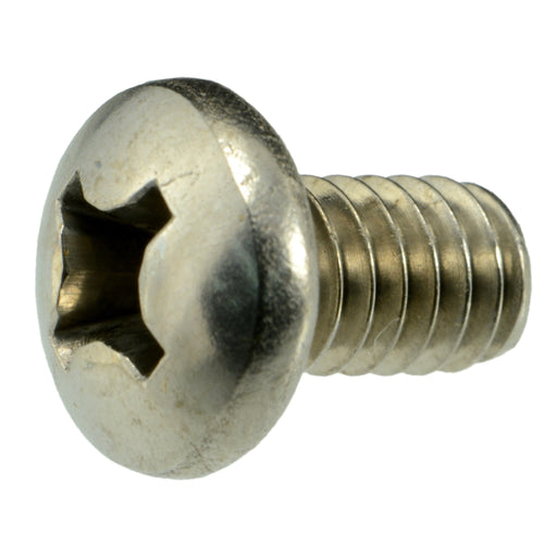 #12-24 x 3/8" 18-8 Stainless Steel Coarse Thread Phillips Pan Head Machine Screws