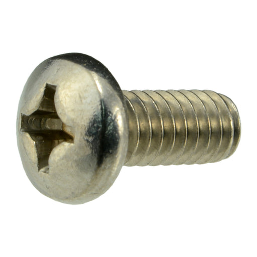 #12-24 x 1/2" 18-8 Stainless Steel Coarse Thread Phillips Pan Head Machine Screws