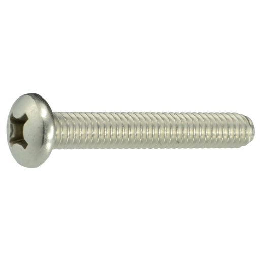 #12-24 x 1-1/2" 18-8 Stainless Steel Coarse Thread Phillips Pan Head Machine Screws