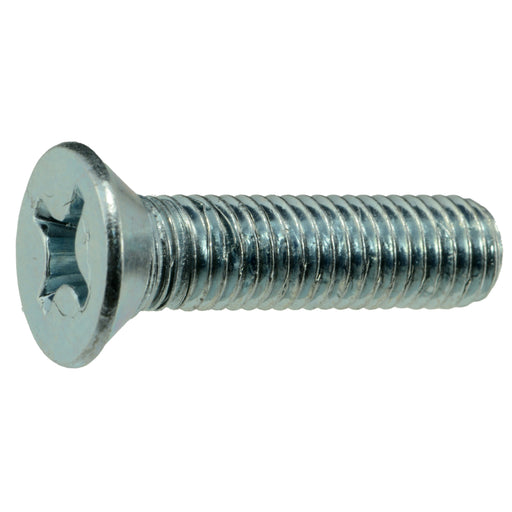1/4"-28 x 1" Zinc Plated Steel Fine Thread Phillips Flat Head Machine Screws