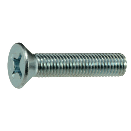 1/4"-28 x 1-1/4" Zinc Plated Steel Fine Thread Phillips Flat Head Machine Screws