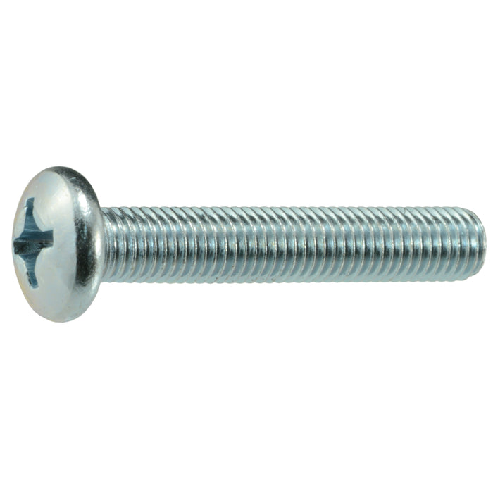 1/4"-28 x 1-1/2" Zinc Plated Steel Fine Thread Phillips Pan Head Machine Screws