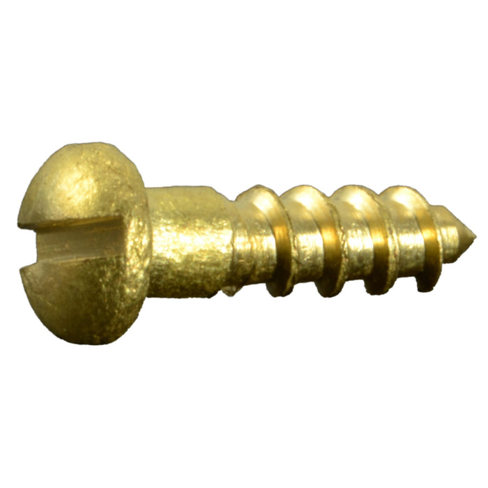 #3 x 3/8" Brass Slotted Round Head Wood Screws