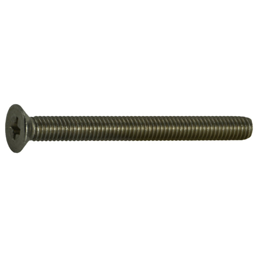 3mm-0.5 x 30mm A2 Stainless Steel Coarse Thread Phillips Flat Head Machine Screws