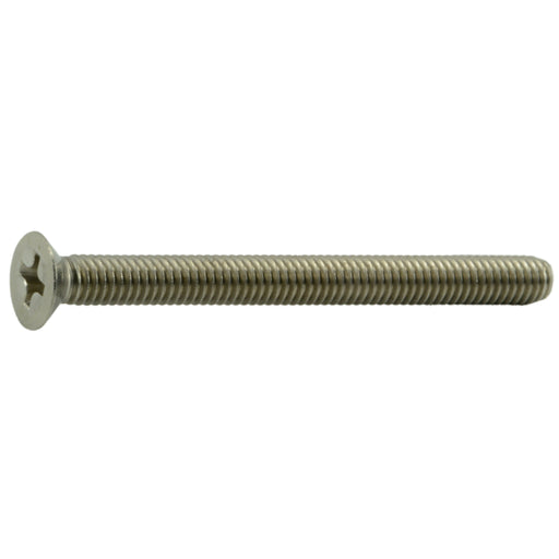 4mm-0.7 x 45mm A2 Stainless Steel Coarse Thread Phillips Flat Head Machine Screws