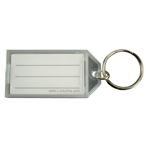 Clear Plstic Ring Key Tags with Splits