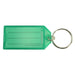 Green Plastic Ring Key Tags with Splits