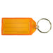 Orange Plastic Ring Key Tags with Splits
