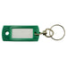 Green Key Tags with Metal Swivels