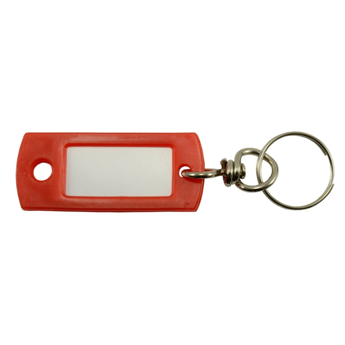 Red Key Tags with Metal Swivels (6 pcs.) — MonsterFastener