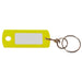 Yellow Key Tags with Metal Swivels