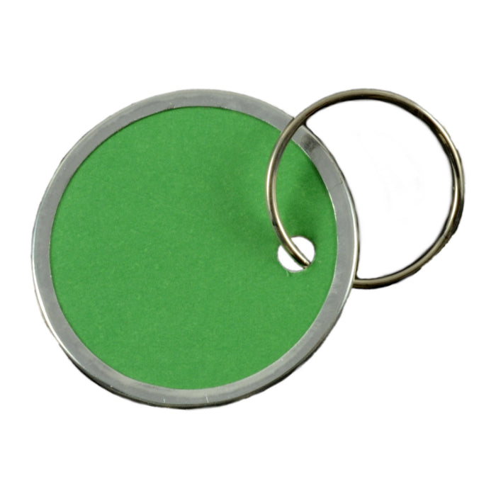 1-1/4" Green Paper Tags with Metal Rings