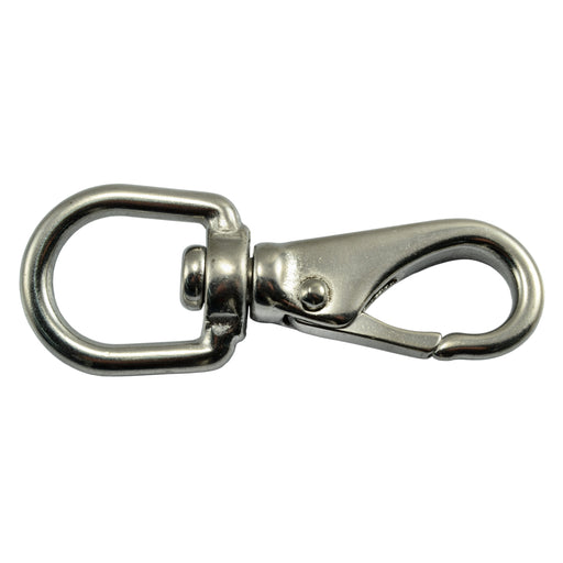 3/8" x 2-3/4" 316 Stainless Steel Swivel Bolt Snap Hooks