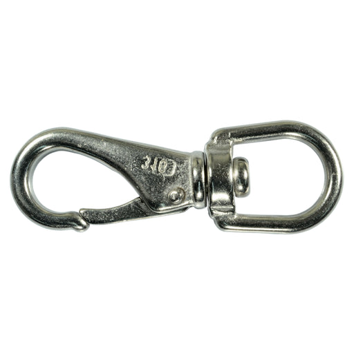 5/8" x 3-1/2" 316 Stainless Steel Swivel Bolt Snap Hooks