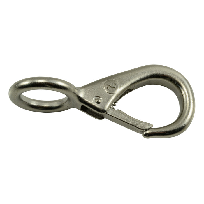 3/4" 316 Stainless Steel Fixed Trigger Snap Hooks