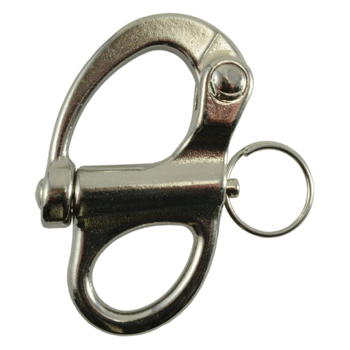 5/8" x 1/2" x 2-3/4" 316 Stainless Steel Fixed Snap Hook Shackles