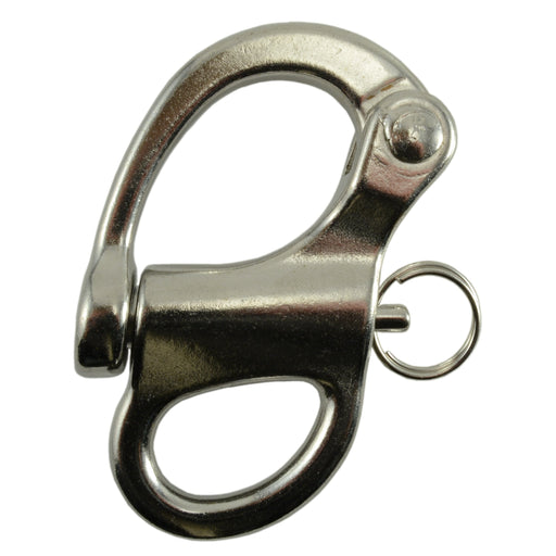 7/8" x 5/8" x 3-3/4" 316 Stainless Steel Fixed Snap Hook Shackles