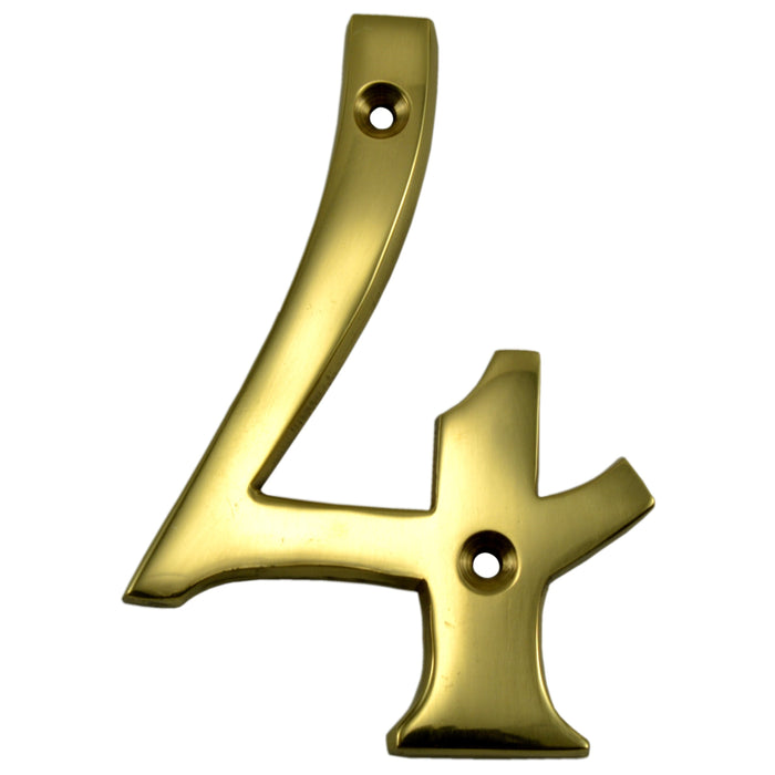 4" - "4" Solid Brass House Numbers