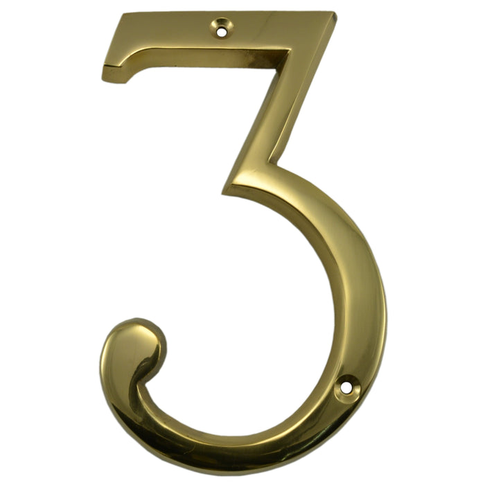 6" - "3" Solid Brass House Numbers