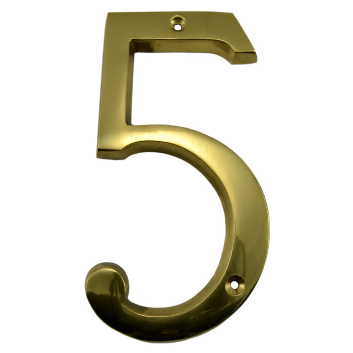 6" - "5" Solid Brass House Numbers